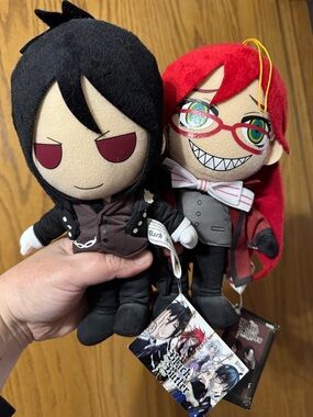 Black Butler Plush Doll Set - Grell & Sebastian